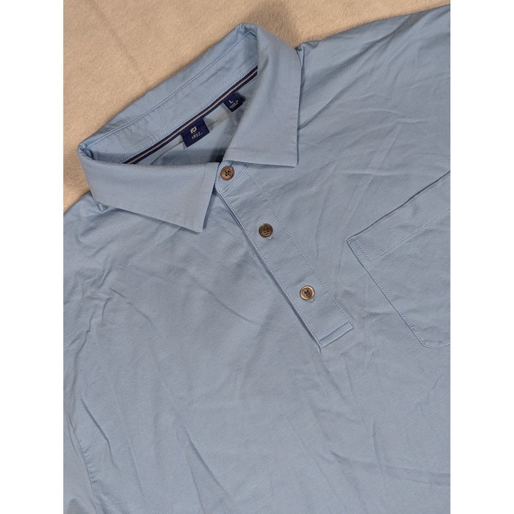 FootJoy Golf Pocket Polo Light Blue Mens Size Large